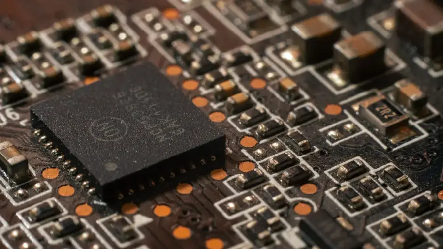 象徵 AI 資本從通用 GPU 轉向客製化 ASIC 晶片的半導體示意