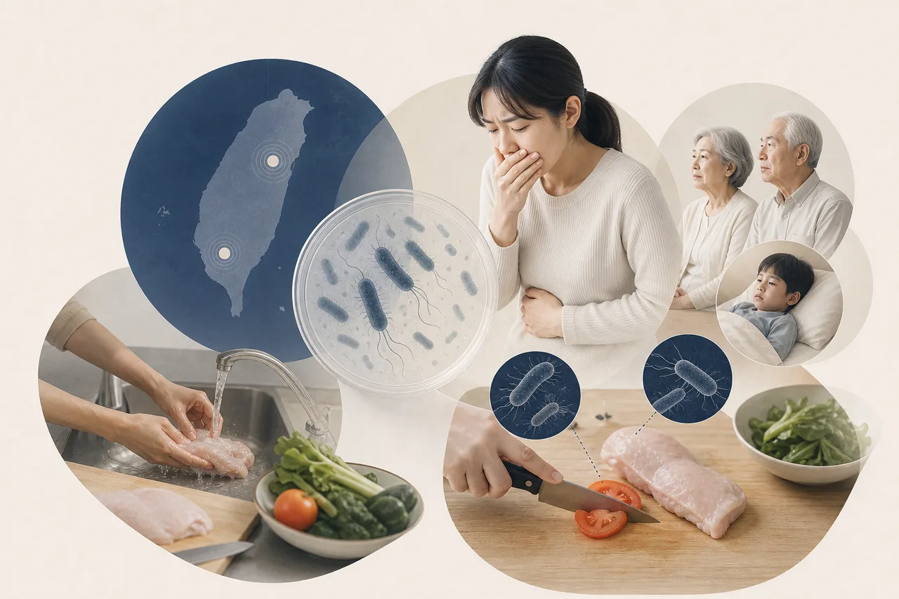 台灣沙門氏菌食安事件分析：症狀、風險族群與廚房防護指南
