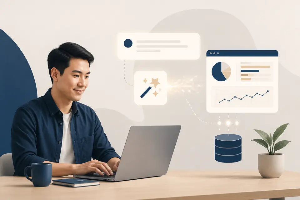 業務人員用自然語言在 Genie App Builder 生出連到企業資料的應用，vibe coding 進公司
