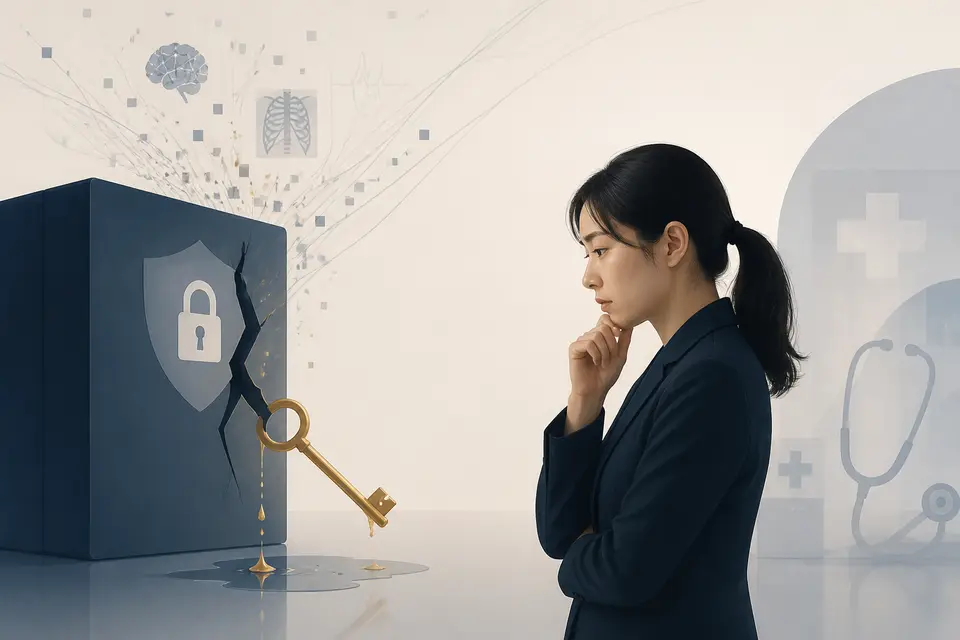 保護資料的系統自身金鑰外洩的反諷示意